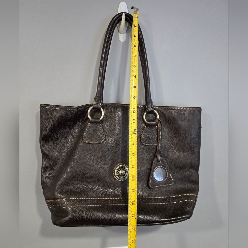 🐢 Vintage Dooney & Bourke Brown Pebbled Leather Tote! - Picture 12 of 13